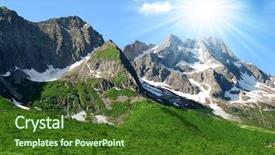  Presentation with mountain view california - Colorful slides enhanced with tonality - view of the mountains backdrop and a  colored foreground