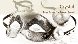  Presentation with white christmas - Amazing presentation having toned carnival mask and christmas backdrop and a lemonade colored foreground