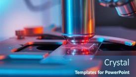  Presentation with lens - Presentation theme consisting of toned-photo-of-a-backlit background and a ocean colored foreground