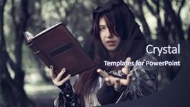  Presentation with aus law photo - Slide deck with toned photo of young witch background and a wine colored foreground