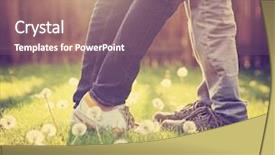  Presentation with summer sun - Audience pleasing presentation theme consisting of toned with a retro vintage backdrop and a violet colored foreground