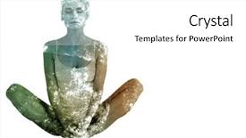  Presentation with stretch - Presentation theme consisting of toned woman doing the butterfly stretch against low angle view of tall trees background and a white colored foreground