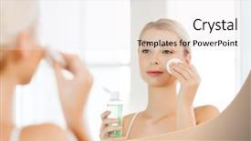  Presentation with skin care - Theme with toner - beauty skin care and people background and a white colored foreground