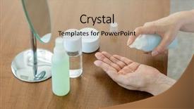  Presentation with aged care - Slide deck consisting of toner - middle-aged women's skin care background and a coral colored foreground