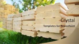  Presentation with elements - Presentation design having tongue and groove pine boards background and a soft green colored foreground