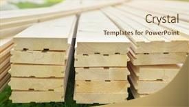  Presentation with green building design - Audience pleasing presentation theme consisting of tongue and groove pine boards backdrop and a lemonade colored foreground