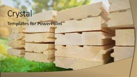  Presentation with elements - Cool new presentation design with tongue and groove pine boards backdrop and a soft green colored foreground