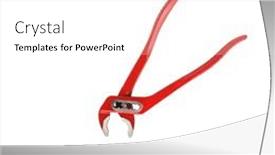  Presentation with abstract art - PPT theme having tongue-and-groove-pliers-look background and a white colored foreground