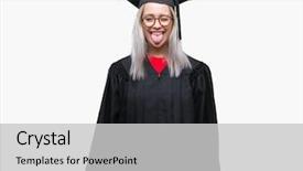  Presentation with emotion - Cool new slide deck with tongue out happy with funny backdrop and a  colored foreground