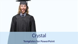  Presentation with long hair man - Presentation theme featuring tongue out happy with funny background and a  colored foreground