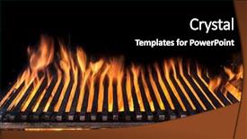  Presentation with grill - Audience pleasing slide set consisting of tongues of fire flame backdrop and a black colored foreground