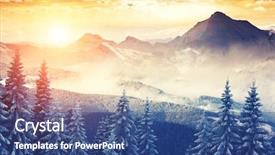  Presentation with solar tree evening landscape - Colorful theme enhanced with toning effect happy new year backdrop and a ocean colored foreground