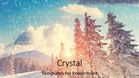  Presentation with happy new year - Beautiful presentation theme featuring toning effect happy new year backdrop and a coral colored foreground