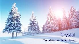  Presentation with winter scene - Cool new slides with toning effect happy new year backdrop and a light blue colored foreground
