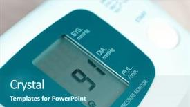  Presentation with measurement - Colorful slides enhanced with tonometer measurement of arterial pressure backdrop and a  colored foreground