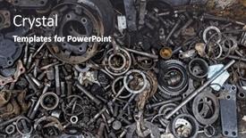  Presentation with parts - PPT theme having tons-of-mechanic-parts and a dark gray colored foreground