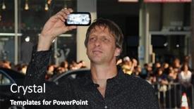  Presentation with hawk - Amazing slide set having tony-hawk-at-the-splice backdrop and a dark gray colored foreground