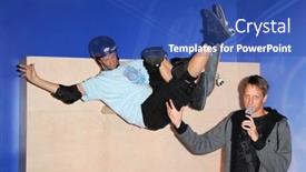  Presentation with hawk - PPT layouts featuring tony-hawk-at-the-unveiling background and a ocean colored foreground