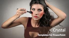  Presentation with caring - Colorful presentation design enhanced with too much make up backdrop and a tawny brown colored foreground