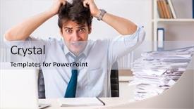  Presentation with busy work - Beautiful PPT layouts featuring too much work and paperwork backdrop and a lemonade colored foreground