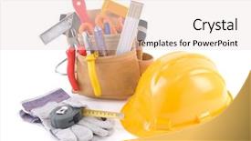  Presentation with yellow - Amazing slide deck having tool belt and yellow helmet backdrop and a lemonade colored foreground