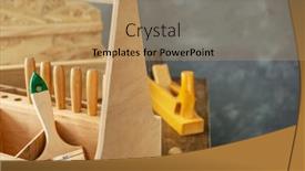  Presentation with carpenter - Amazing slide deck having tool-box-and-joiner backdrop and a coral colored foreground