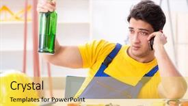  Presentation with mechanical engineering engineer tools - Cool new PPT theme with tool box talk - drunk engineer working backdrop and a  colored foreground