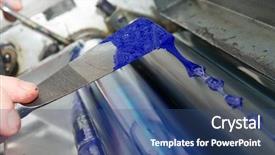  Presentation with ink - Slide deck consisting of tool die - applying ink background and a ocean colored foreground