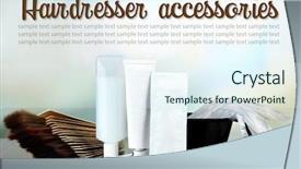  Presentation with light colors - Beautiful presentation theme featuring tool die - hair dye kit and hair backdrop and a sky blue colored foreground