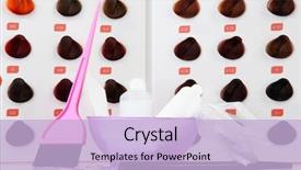  Presentation with emergency kit for survival - Slide set having tool die - hair dye kit on board background and a light blue colored foreground