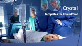  Presentation with room - Slides with tool die - surgeons in operative room background and a ocean colored foreground