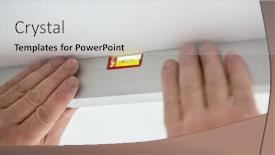  Presentation with checks - Colorful presentation theme enhanced with tool-level-in-men-s backdrop and a light gray colored foreground