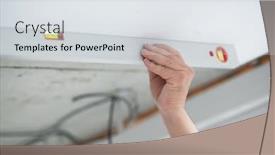  Presentation with checks - Cool new presentation theme with tool-level-in-men-s backdrop and a light gray colored foreground