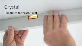  Presentation with checks - Audience pleasing presentation consisting of tool-level-in-men-s backdrop and a light gray colored foreground