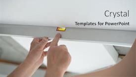  Presentation with checks - Presentation theme featuring tool-level-in-men-s background and a light gray colored foreground