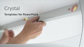  Presentation with checks - Presentation enhanced with tool-level-in-men-s background and a light gray colored foreground