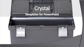  Presentation with blank whiteboard isolated on white - PPT layouts having toolbox isolated object photo white background and a dark gray colored foreground