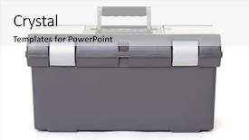  Presentation with foreign object damage - Presentation theme featuring toolbox isolated object photo white background and a white colored foreground