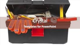  Presentation with salsa instruments - PPT layouts having toolbox with instruments on white background and a tawny brown colored foreground