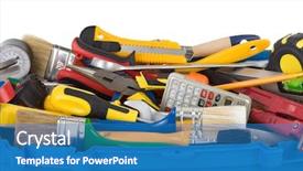  Presentation with tools - Cool new slides with american ranch on green grass poster illustration of farming backdrop and a tawny brown colored foreground