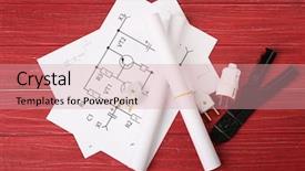  Presentation with electrician - Amazing PPT layouts having tools and schemes on red backdrop and a coral colored foreground