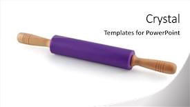  Presentation with baking tools - Slides having tools baking - rolling pin with silicone coated background and a  colored foreground