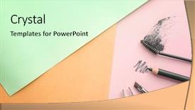  Presentation with correction - Presentation theme enhanced with tools for eyebrow dyeing background and a soft green colored foreground
