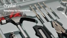  Presentation with tools - Audience pleasing presentation theme consisting of sports halftime - illustration of cheerleaders on football backdrop and a seafoam green colored foreground