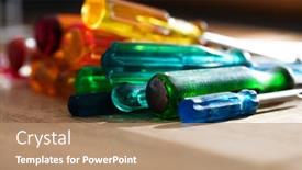  Presentation with trade - Amazing presentation design having tools-of-the-trade-many backdrop and a coral colored foreground