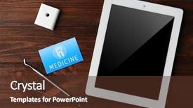  Presentation with business card - Audience pleasing PPT theme consisting of tools on wooden background medical backdrop and a  colored foreground