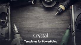  Presentation with hand tools - Theme enhanced with tools screwdriver drill saw jigsaw background and a dark gray colored foreground