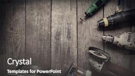  Presentation with hand tools - Amazing presentation having tools screwdriver drill saw jigsaw backdrop and a dark gray colored foreground