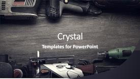  Presentation with hand tools - Audience pleasing slide deck consisting of tools screwdriver drill saw jigsaw backdrop and a  colored foreground