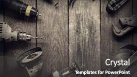  Presentation with hand tools - Cool new PPT layouts with tools screwdriver drill saw jigsaw backdrop and a  colored foreground